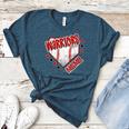 Warriors Home Plate Baseball Sports Baseball Mom Women's Heather T-Shirt Heather Deep Teal