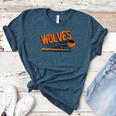 Wolves Baseball Team Baseball Mom Wolf Sports School Spirit Women's Heather T-Shirt Heather Deep Teal