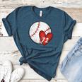 Womens Custom Baseball Mom Number 72 Heart For Mom Mommy Women's Heather T-Shirt Heather Deep Teal