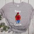 African American Baseball Mom Pisces Queen Zodiac Sign Women's Heather T-Shirt Athletic Heather