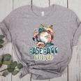 Artsy Baseball Mom Flowers Unique Game Day Ball Distressed Women's Heather T-Shirt Athletic Heather Artsy Baseball Mom Flowers Unique Game Day Ball Distressed Women's Heather T-Shirt Athletic Heather