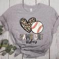 Baseball Game Day Vibes Baseball Mom Mama Leopard Cute Women's Heather T-Shirt Athletic Heather