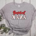 Baseball Mama Retro Groovy Baseball Mom Women Mother's Day Women's Heather T-Shirt Athletic Heather