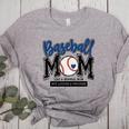 Baseball Mom Blue Varsity Baseball Mama Cute Mother's Day Women's Heather T-Shirt Athletic Heather