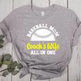 Baseball Mom Coach's Wife All In One Sports Player Coach Women's Heather T-Shirt Athletic Heather Baseball Mom Coach's Wife All In One Sports Player Coach Women's Heather T-Shirt Athletic Heather