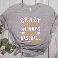 Baseball Mom Crazy Proud Always Loud Mother's Day Premium Women's Heather T-Shirt Athletic Heather