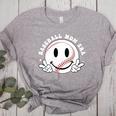Baseball Mom Era Ball Mom Smile Face Groovy Mother's Day Women's Heather T-Shirt Athletic Heather Baseball Mom Era Ball Mom Smile Face Groovy Mother's Day Women's Heather T-Shirt Athletic Heather