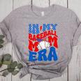 In My Baseball Mom Era Groovy Baseball Mother's Day US Flag Women's Heather T-Shirt Athletic Heather In My Baseball Mom Era Groovy Baseball Mother's Day US Flag Women's Heather T-Shirt Athletic Heather