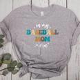 In My Baseball Mom Era Baseball Lover Groovy Vintage Retro Women's Heather T-Shirt Athletic Heather