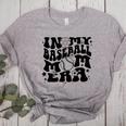 In My Baseball Mom Era Retro Groovy Sports Parent Women's Heather T-Shirt Athletic Heather