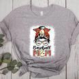 Baseball Mom Game Day Messy Bun Leopard Mother's Day Women's Heather T-Shirt Athletic Heather Baseball Mom Game Day Messy Bun Leopard Mother's Day Women's Heather T-Shirt Athletic Heather