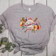 Baseball Mom With Garden Flowers Women's Heather T-Shirt Athletic Heather Baseball Mom With Garden Flowers Women's Heather T-Shirt Athletic Heather