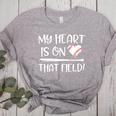 Baseball Mom My Heart Favorite Player On The Field Quote Women's Heather T-Shirt Athletic Heather Baseball Mom My Heart Favorite Player On The Field Quote Women's Heather T-Shirt Athletic Heather