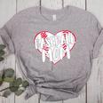 Baseball Mom Heart Women's Heather T-Shirt Athletic Heather