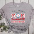Baseball Mom I'm Not Yelling Support Cheerleading Women's Heather T-Shirt Athletic Heather