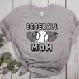 Baseball Mom Leopard Heart Game Day Women's Heather T-Shirt Athletic Heather