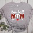 Baseball Mom Leopard Sports Players Mother's Day Women's Heather T-Shirt Athletic Heather