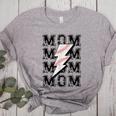 Baseball MOM Lightning Bolt Tshirt Retro Women's Heather T-Shirt Athletic Heather