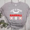 Baseball Mom Loud Proud Quote Game Day Sports Mama Saying Women's Heather T-Shirt Athletic Heather