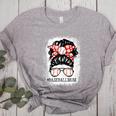 Baseball Mom Messy Bun Hair Player Mom Women's Heather T-Shirt Athletic Heather Baseball Mom Messy Bun Hair Player Mom Women's Heather T-Shirt Athletic Heather