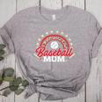 Baseball Mom Rainbow Great Team Mom Premium Women's Heather T-Shirt Athletic Heather
