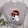 Baseball Mom Skull Sports Skeleton Women's Heather T-Shirt Athletic Heather Baseball Mom Skull Sports Skeleton Women's Heather T-Shirt Athletic Heather