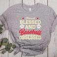 Baseball Mom Stressed Blessed And Baseball Obsessed Premium Women's Heather T-Shirt Athletic Heather