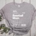 Baseball Mom Graphic Tees For Women Women's Heather T-Shirt Athletic Heather