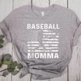 Baseball Momma Mom USA Flag 4th Of July Women's Heather T-Shirt Athletic Heather Baseball Momma Mom USA Flag 4th Of July Women's Heather T-Shirt Athletic Heather