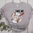 Baseball Moms Cute Take Me To The Ballpark Sports Athletic Women's Heather T-Shirt Athletic Heather