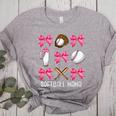 Baseball Nana Era Bows Baseball Mom Women Women's Heather T-Shirt Athletic Heather Baseball Nana Era Bows Baseball Mom Women Women's Heather T-Shirt Athletic Heather