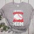 Beware Serious Baseball Mom Game Cheerleading Family Women's Heather T-Shirt Athletic Heather Beware Serious Baseball Mom Game Cheerleading Family Women's Heather T-Shirt Athletic Heather