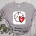 Bleached Custom Baseball Mom Number 7 Heart For Mom Women's Heather T-Shirt Athletic Heather