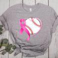Breast Cancer Awareness Baseball Mom Women's Heather T-Shirt Athletic Heather Breast Cancer Awareness Baseball Mom Women's Heather T-Shirt Athletic Heather