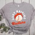 Busy Raising Ballers Baseball Mom Sons Women's Heather T-Shirt Athletic Heather Busy Raising Ballers Baseball Mom Sons Women's Heather T-Shirt Athletic Heather