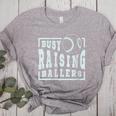 Busy Raising Ballers Graphic For Baseball Moms Women's Heather T-Shirt Athletic Heather Busy Raising Ballers Graphic For Baseball Moms Women's Heather T-Shirt Athletic Heather