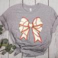 Coquette Bow Baseball Mama Baseball Mom Women Premium Women's Heather T-Shirt Athletic Heather