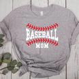 Cute Baseball Mom Laces Little League Women's Mother's Day Women's Heather T-Shirt Athletic Heather