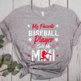 My Favorite Baseball Player Calls Me Mimi For Baseball Mom Women's Heather T-Shirt Athletic Heather