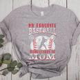 My Favorite Baseball Player Calls Me Mom Proud Baseball Mom Premium Women's Heather T-Shirt Athletic Heather