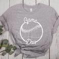 Game Day Baseball Mom Women's Heather T-Shirt Athletic Heather Game Day Baseball Mom Women's Heather T-Shirt Athletic Heather