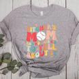 Groovy Ptchers Baseball Mom And Not Afraid To Yell About It Women's Heather T-Shirt Athletic Heather