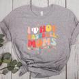 Groovy Retro I Love Hot Baseball Moms With After Game Snacks Women's Heather T-Shirt Athletic Heather Groovy Retro I Love Hot Baseball Moms With After Game Snacks Women's Heather T-Shirt Athletic Heather