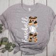 Happy Mother's Day Baseball Mom Leopard Softball Lover Women's Heather T-Shirt Athletic Heather Happy Mother's Day Baseball Mom Leopard Softball Lover Women's Heather T-Shirt Athletic Heather