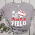 My Heart Is On That Field Baseball Player Baseball Mom Women's Heather T-Shirt Athletic Heather