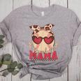Heart Glasses Baseball Mama Baseball Mom Mother's Day Women's Heather T-Shirt Athletic Heather