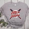 Hits 'n Giggles Baseball Player Women Baseball Mom Mother Women's Heather T-Shirt Athletic Heather