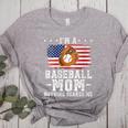 I'm a Baseball Mom Nothing Scares Me Baseball Women's Heather T-Shirt Athletic Heather
