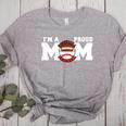 I'm A Proud Mom Football Baseball Mom Women's Heather T-Shirt Athletic Heather
