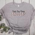 Kinda Busy Raising Ballers Funny Baseball Mom Mother's Day Women's Heather T-Shirt Athletic Heather